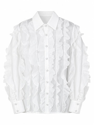 Elegant Ruffled Chiffon Blouse