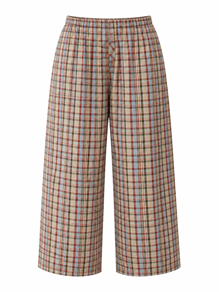 Free Spirit Plaid Wide-Leg Pants
