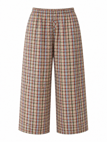 Free Spirit Plaid Wide-Leg Pants