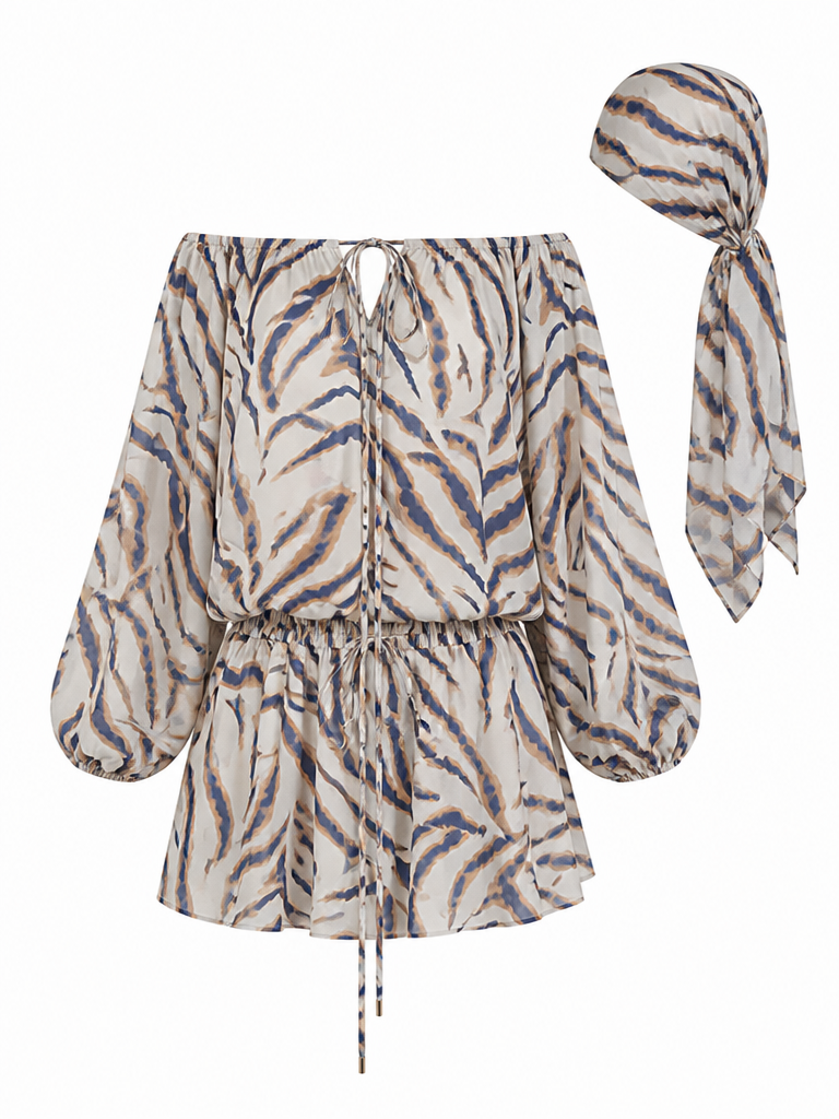 Limitless Striped Off-Shoulder Mini Dress