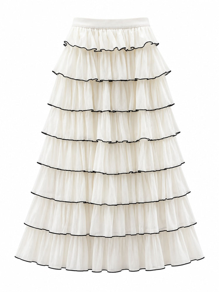 Ethereal Ruffled Tiered Maxi Skirt