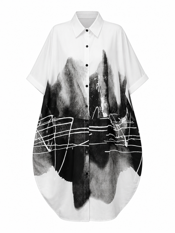 Limitless Printed Loose Shirt Dress