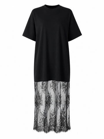 Ethereal Lace Patchwork Maxi Dress