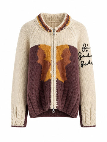 Unique Patchwork Knit Cardigan