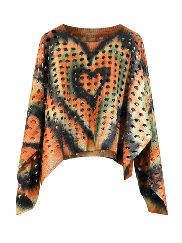 Vibrant Color Block Knit Tee