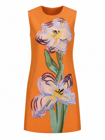Radiant Embroidered Mini Dress