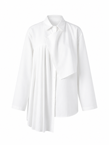 Audacious Pleated Asymmetrical Blouse