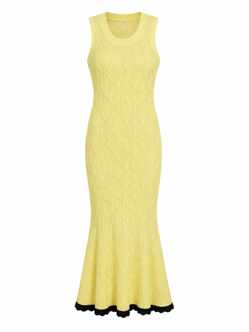 Radiant Knit Diamond Midi Dress