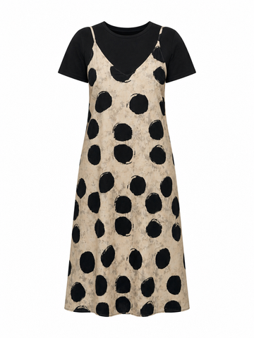 Liberated Dot Print Maxi Dress