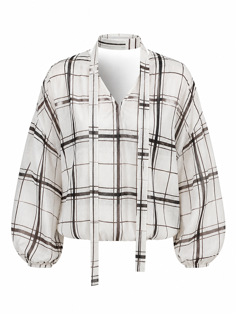 Wanderlust Loose Plaid Blouse