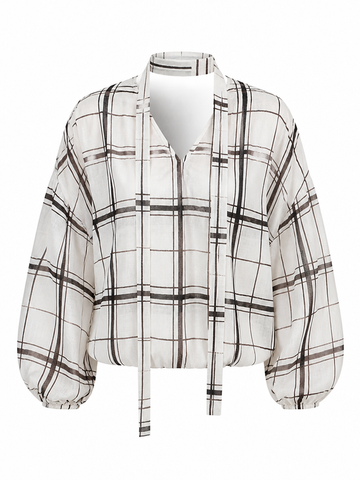 Wanderlust Loose Plaid Blouse