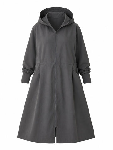 Grounded Hooded Oversized Trench
