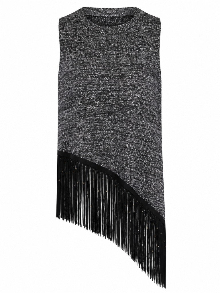 Radiant Sequin Tassel Vest