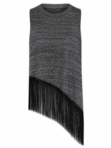 Radiant Sequin Tassel Vest
