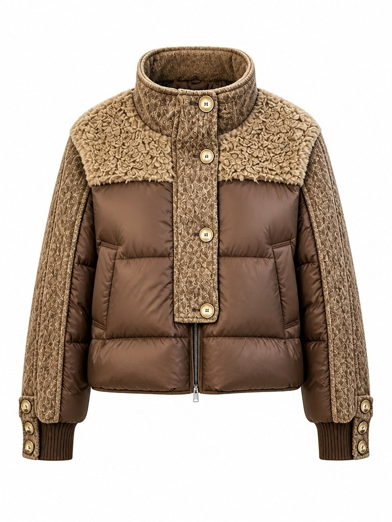 Resilient Patchwork Faux Fur Coat