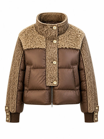 Resilient Patchwork Faux Fur Coat