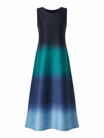 Boundless Gradient Pleated Maxi Dress