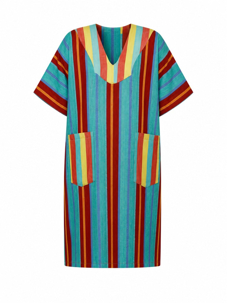 Ejeuwa Aso Oke Striped Midi Dress