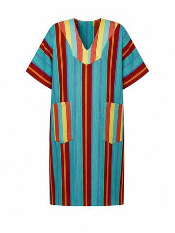 Ejeuwa Aso Oke Striped Midi Dress