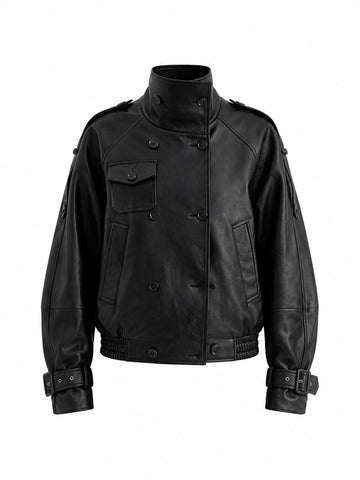 Audacious Oversized Faux Leather Jacket