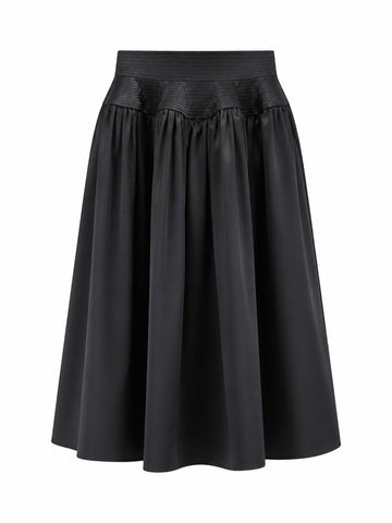 Elegant Pleated Full Maxi Skirt
