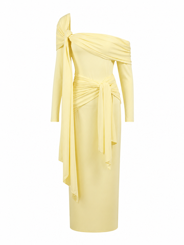 Worthy Spliced Bandage Maxi Dress