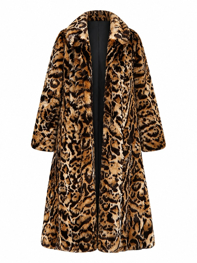 Fierce Leopard Faux Fur Coat