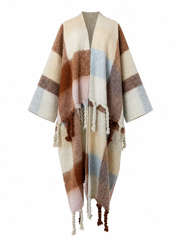 Wanderlust Fringed Geometric Kimono