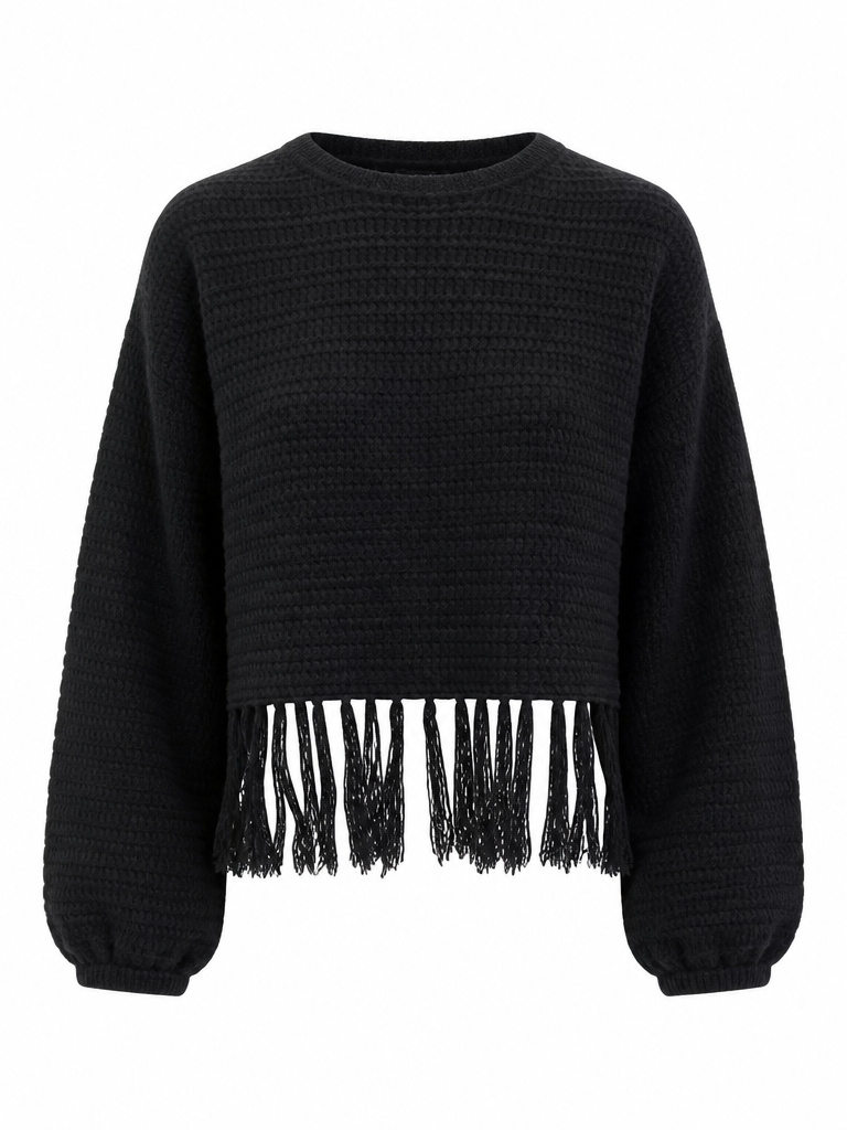 Wild Heart Crochet Fringe Crop Top