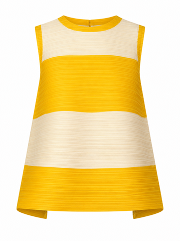 Radiant Pleated Colorblock Tank Top