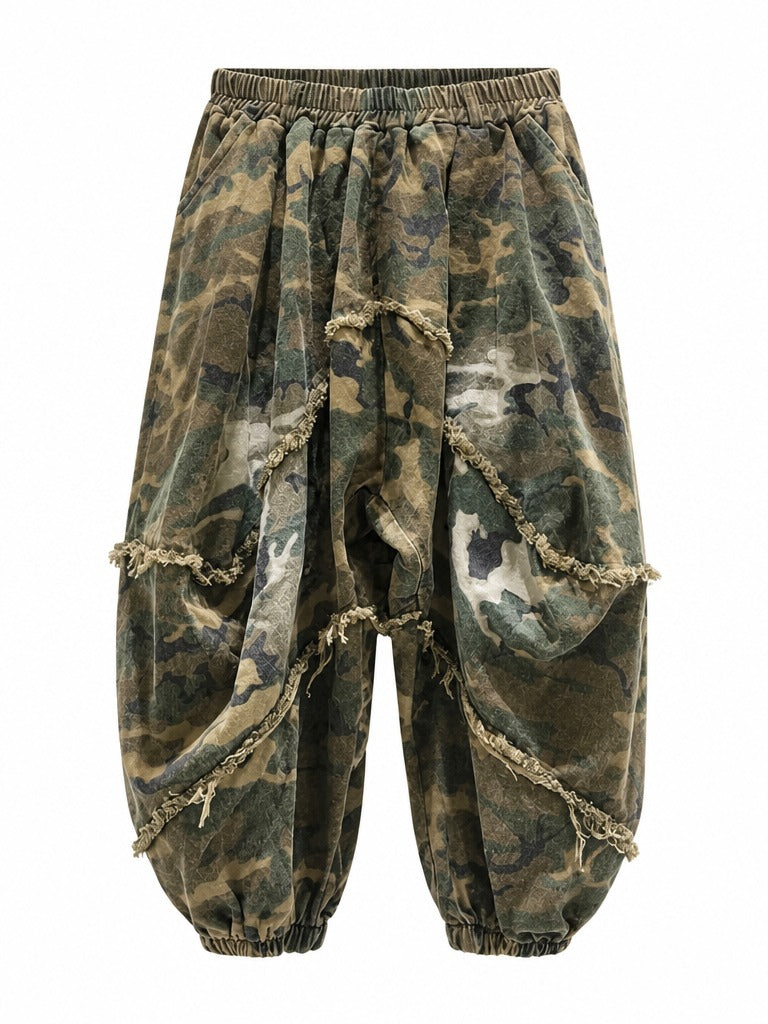 Daring Camouflage Tassel Harem Pants