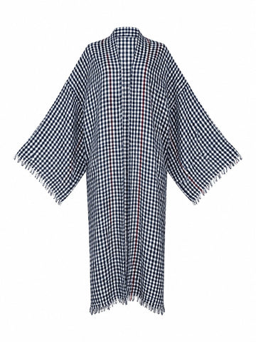 Free Spirit Plaid Fringe Kaftan