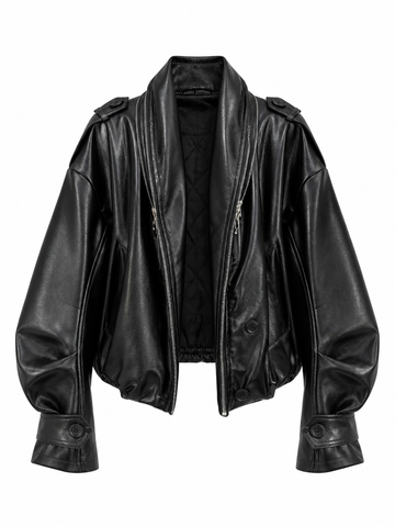 Audacious Loose Leather Jacket