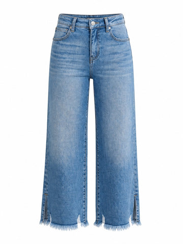 Free Spirit Frayed Wide Leg Jeans