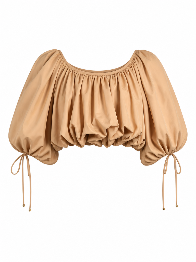 Ethereal Puff Sleeve Crop Top