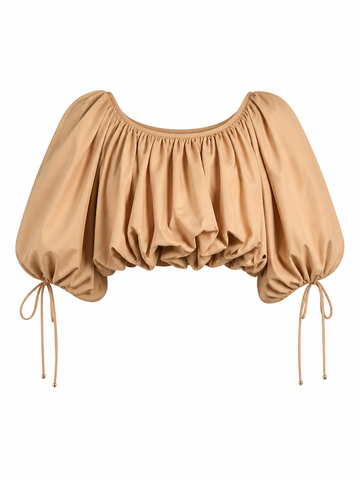 Ethereal Puff Sleeve Crop Top