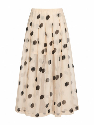 Limitless Polka Dot Organza Maxi Skirt
