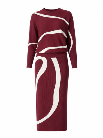 Worthy Pleated Striped Two-Piece Set