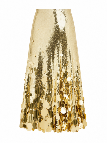 Luminous Gold Sequin Maxi Skirt