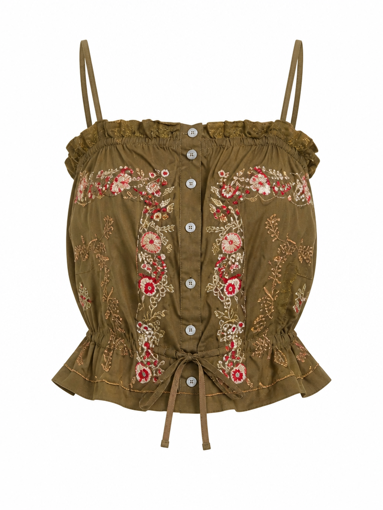 Free Spirit Embroidered Lace Cami