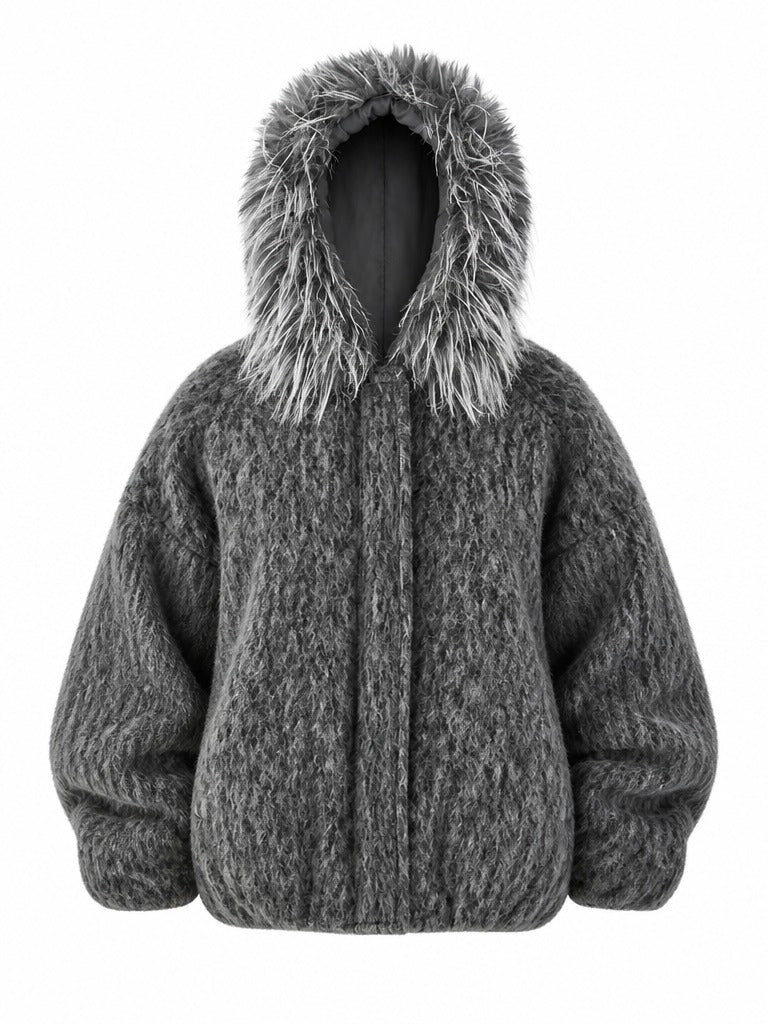 Grounded Oversized Faux Fur Coat