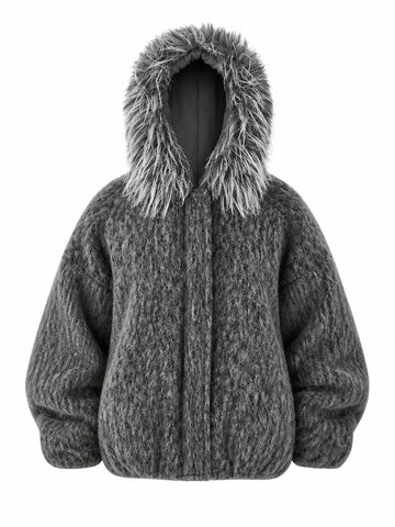 Grounded Oversized Faux Fur Coat