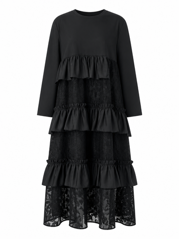 Unique Tiered Ruffle Maxi Dress