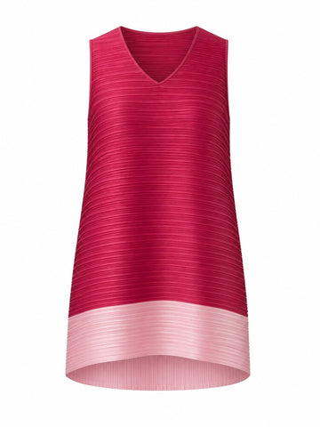 Worthy Pleated Contrast Knit T-shirt