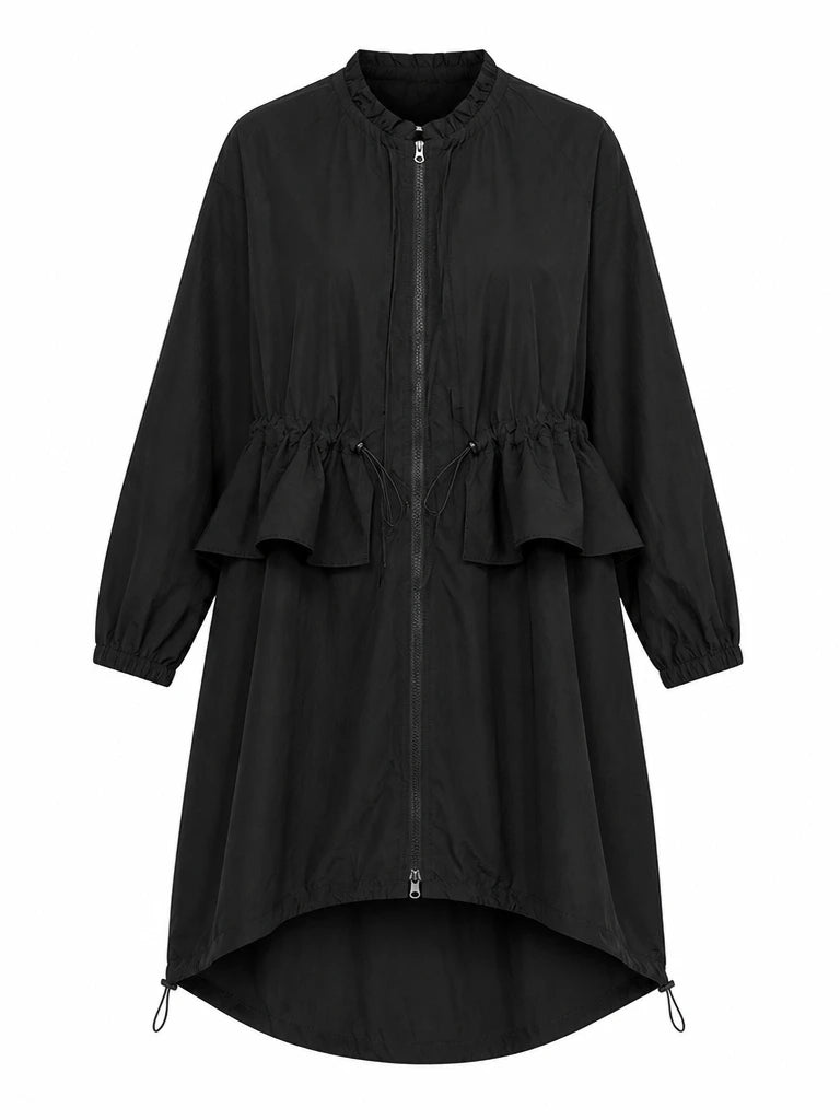 Grounded Ruffled Army Green Trench