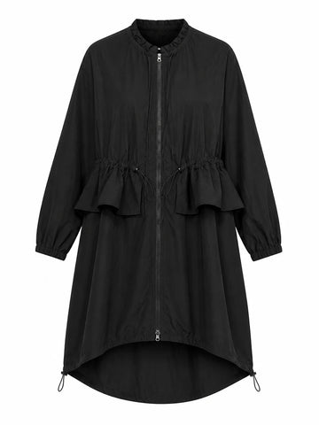 Grounded Ruffled Army Green Trench