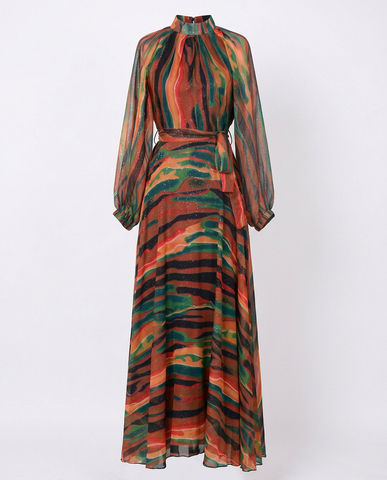 Vibrant Sparkle Printed Kaftan