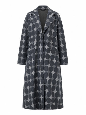 Audacious Denim Dot Trench Coat