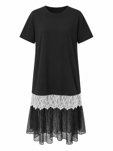 Boundless Lace Panel Maxi Dress