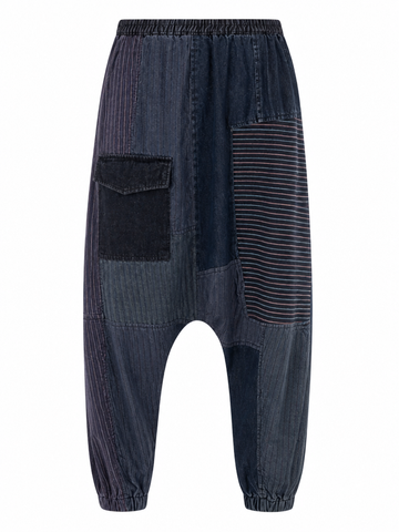 Free Spirit Denim Patchwork Harem Jeans